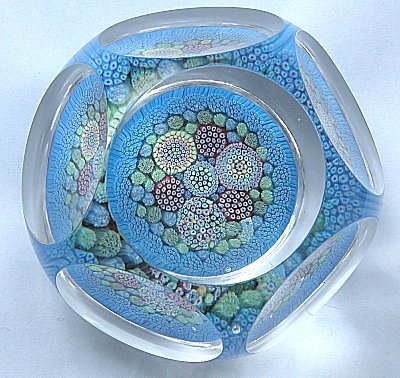 Whitefriars complex millefiori paperweight