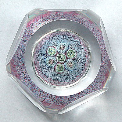 Whitefriars complex millefiori paperweight
